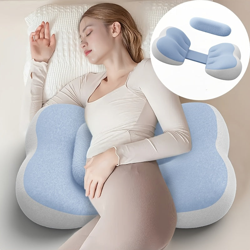 Ergonomic Pregnancy Pillow for Belly Support, Sleep Lumbar Cushion, Backrest for Prolonged Sitting, Multi-Functional Body Pillow for Expectant Mothers in Early, Mid, And Late Pregnancy, Nighttime for Deep Sleep Lumbar Support Pad