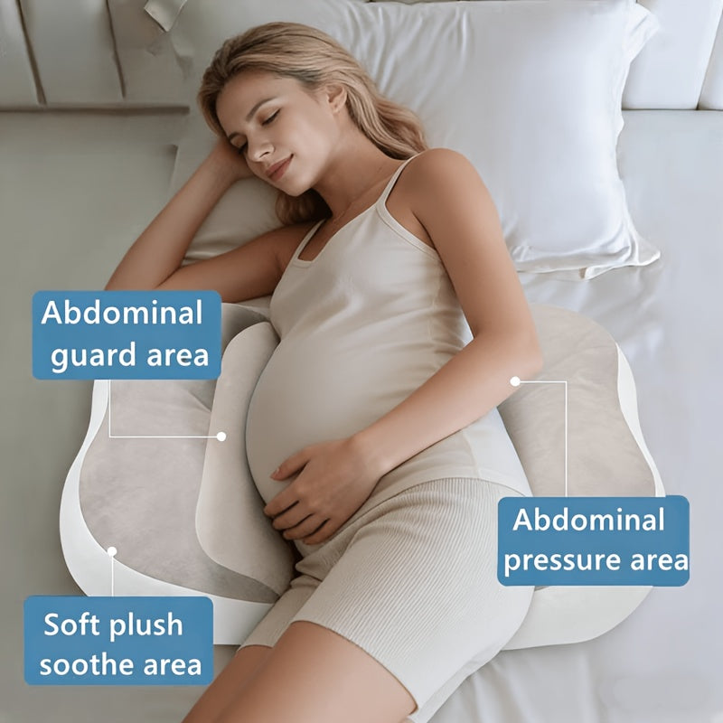 Ergonomic Pregnancy Pillow for Belly Support, Sleep Lumbar Cushion, Backrest for Prolonged Sitting, Multi-Functional Body Pillow for Expectant Mothers in Early, Mid, And Late Pregnancy, Nighttime for Deep Sleep Lumbar Support Pad