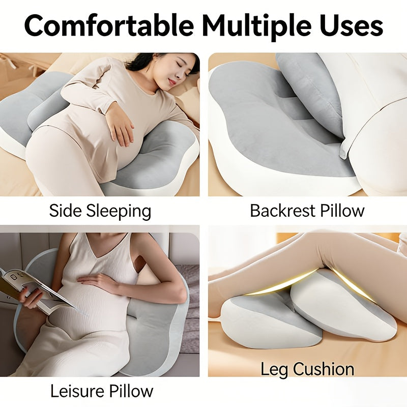 Ergonomic Pregnancy Pillow for Belly Support, Sleep Lumbar Cushion, Backrest for Prolonged Sitting, Multi-Functional Body Pillow for Expectant Mothers in Early, Mid, And Late Pregnancy, Nighttime for Deep Sleep Lumbar Support Pad