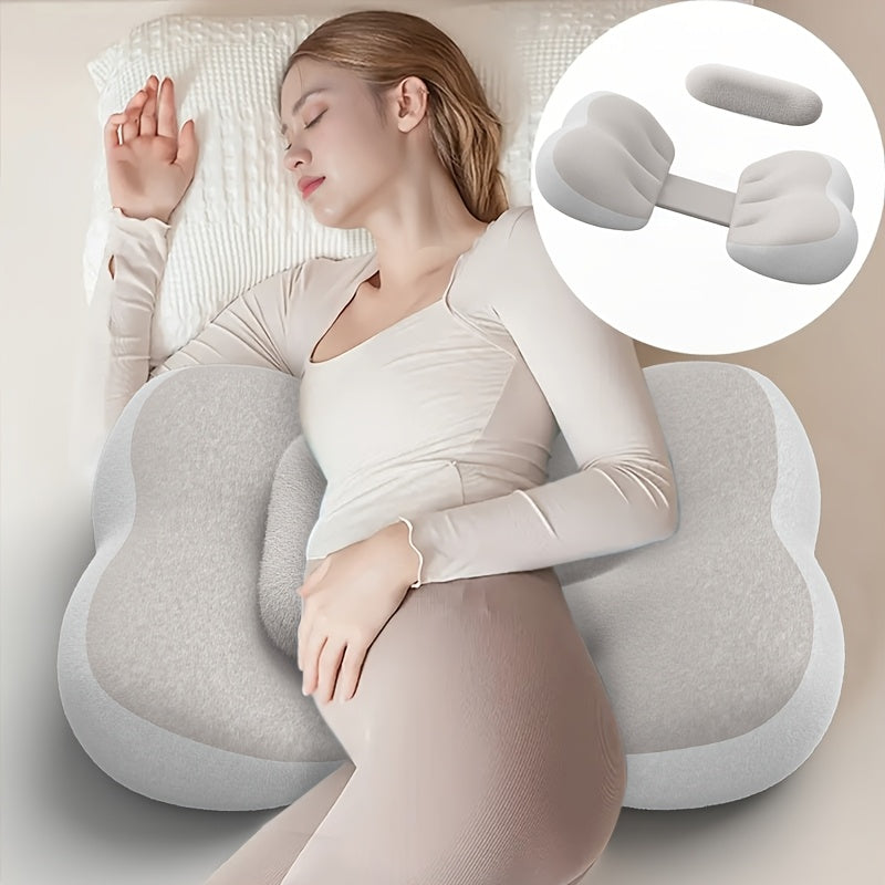 Ergonomic Pregnancy Pillow for Belly Support, Sleep Lumbar Cushion, Backrest for Prolonged Sitting, Multi-Functional Body Pillow for Expectant Mothers in Early, Mid, And Late Pregnancy, Nighttime for Deep Sleep Lumbar Support Pad