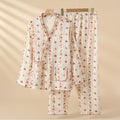 New Spring and Autumn Gauze, Long-sleeved, Thin Summer Style, Postpartum Nursing Maternity Wear, Home Wear Pregnant Women