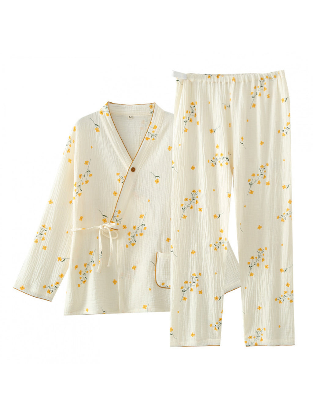 New Spring and Autumn Gauze, Long-sleeved, Thin Summer Style, Postpartum Nursing Maternity Wear, Home Wear Pregnant Women