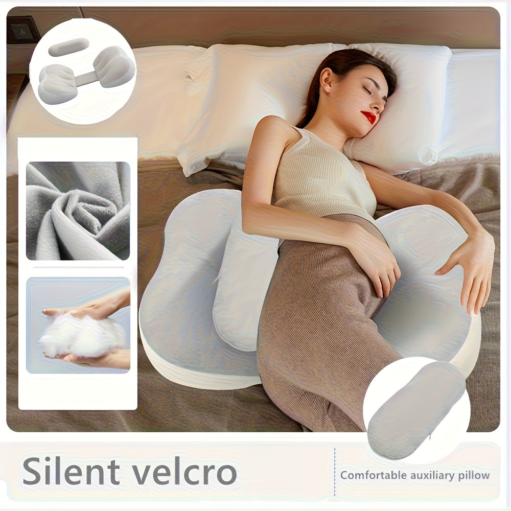 Ergonomic Pregnancy Pillow for Belly Support, Sleep Lumbar Cushion, Backrest for Prolonged Sitting, Multi-Functional Body Pillow for Expectant Mothers in Early, Mid, And Late Pregnancy, Nighttime for Deep Sleep Lumbar Support Pad