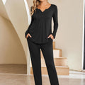 Women's Breastfeeding Pajamas Maternity Comfortable Soft Pajamas Set Birthing Pajamas Long Sleeve Pajamas Set