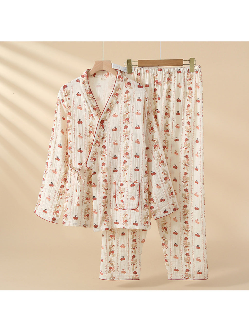 New Spring and Autumn Gauze, Long-sleeved, Thin Summer Style, Postpartum Nursing Maternity Wear, Home Wear Pregnant Women