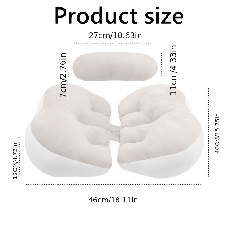 Ergonomic Pregnancy Pillow for Belly Support, Sleep Lumbar Cushion, Backrest for Prolonged Sitting, Multi-Functional Body Pillow for Expectant Mothers in Early, Mid, And Late Pregnancy, Nighttime for Deep Sleep Lumbar Support Pad