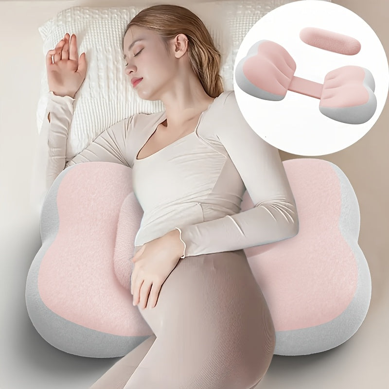Ergonomic Pregnancy Pillow for Belly Support, Sleep Lumbar Cushion, Backrest for Prolonged Sitting, Multi-Functional Body Pillow for Expectant Mothers in Early, Mid, And Late Pregnancy, Nighttime for Deep Sleep Lumbar Support Pad