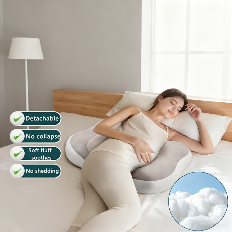 Ergonomic Pregnancy Pillow for Belly Support, Sleep Lumbar Cushion, Backrest for Prolonged Sitting, Multi-Functional Body Pillow for Expectant Mothers in Early, Mid, And Late Pregnancy, Nighttime for Deep Sleep Lumbar Support Pad