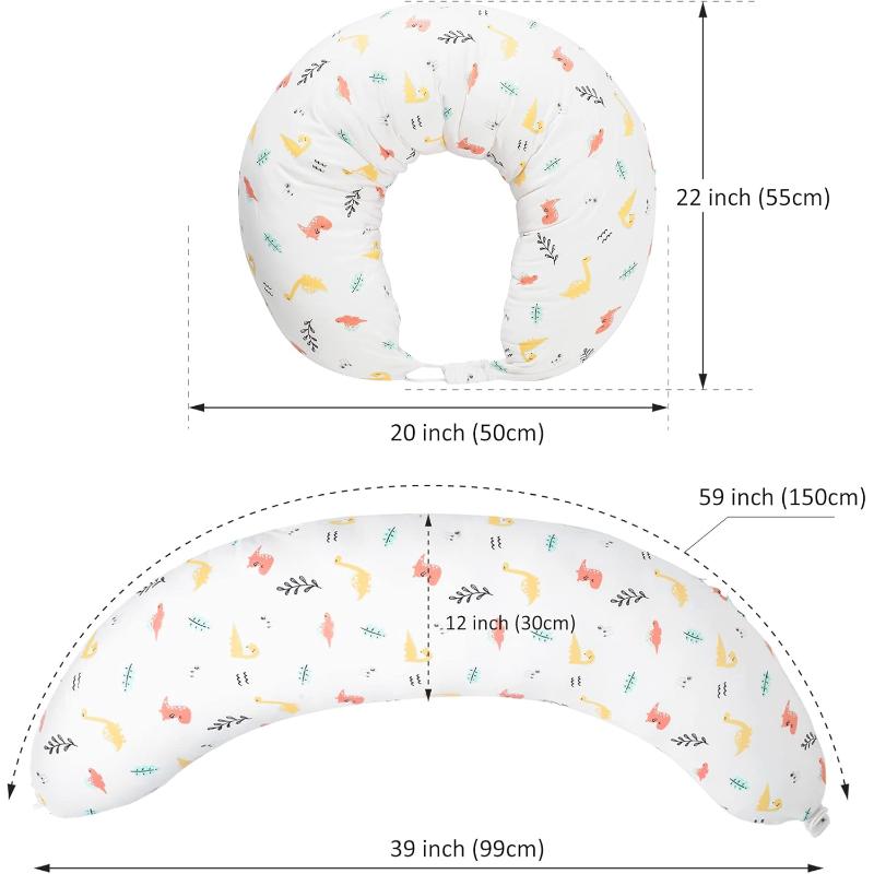 BYRIVER C-Shaped Pregnancy Pillow with Cover - C-Shaped Body Pillow for Back Pain, Leg Elevation & Hip, Soft Hypoallergenic Bed Pillow for Side Sleepers, Maternity & Postpartum Use, Travel-Friendly (Knee & Lower Back Pain,